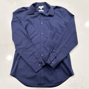 Calvin Klein Infinite Cool Non-Iron Pinstripe Button Up Shirt Men's Medium Blue